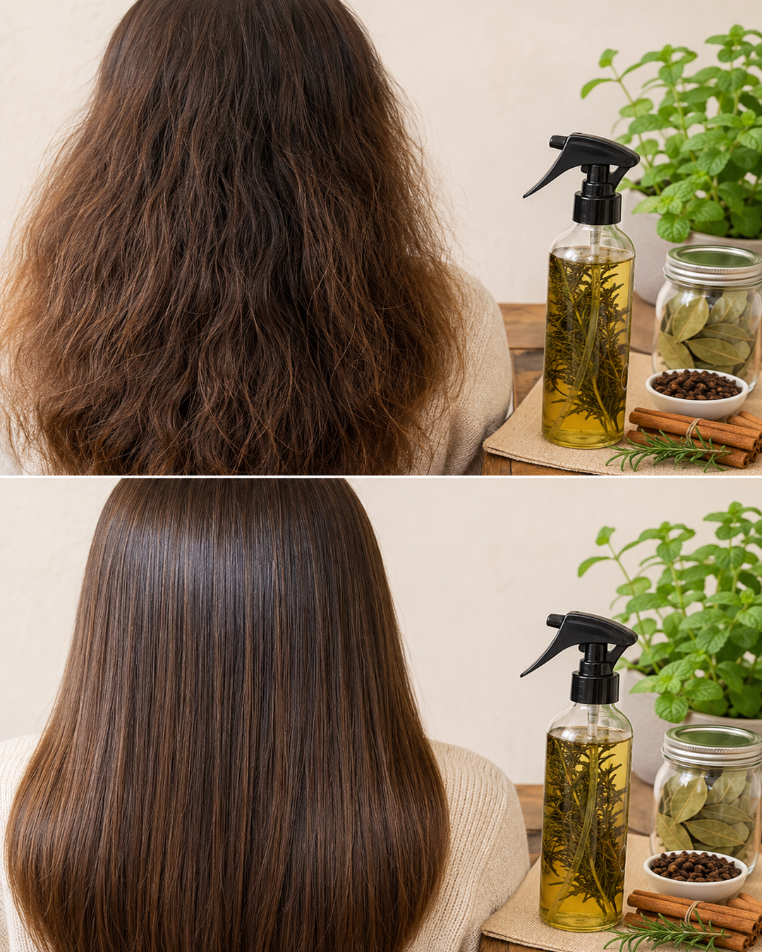 Cómo hacer un spray natural para un cabello más fuerte