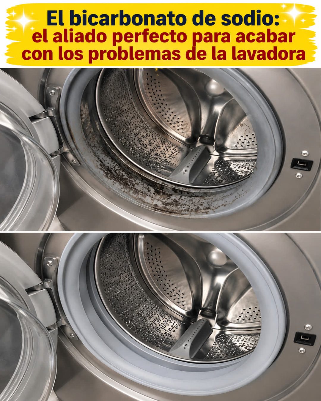 Antes de poner la lavadora, prueba este truco con bicarbonato de sodio y sorpréndete