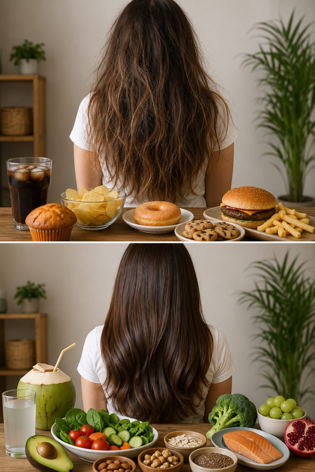 🥥 El Secreto de un Cabello Fuerte Está en tu Alimentación