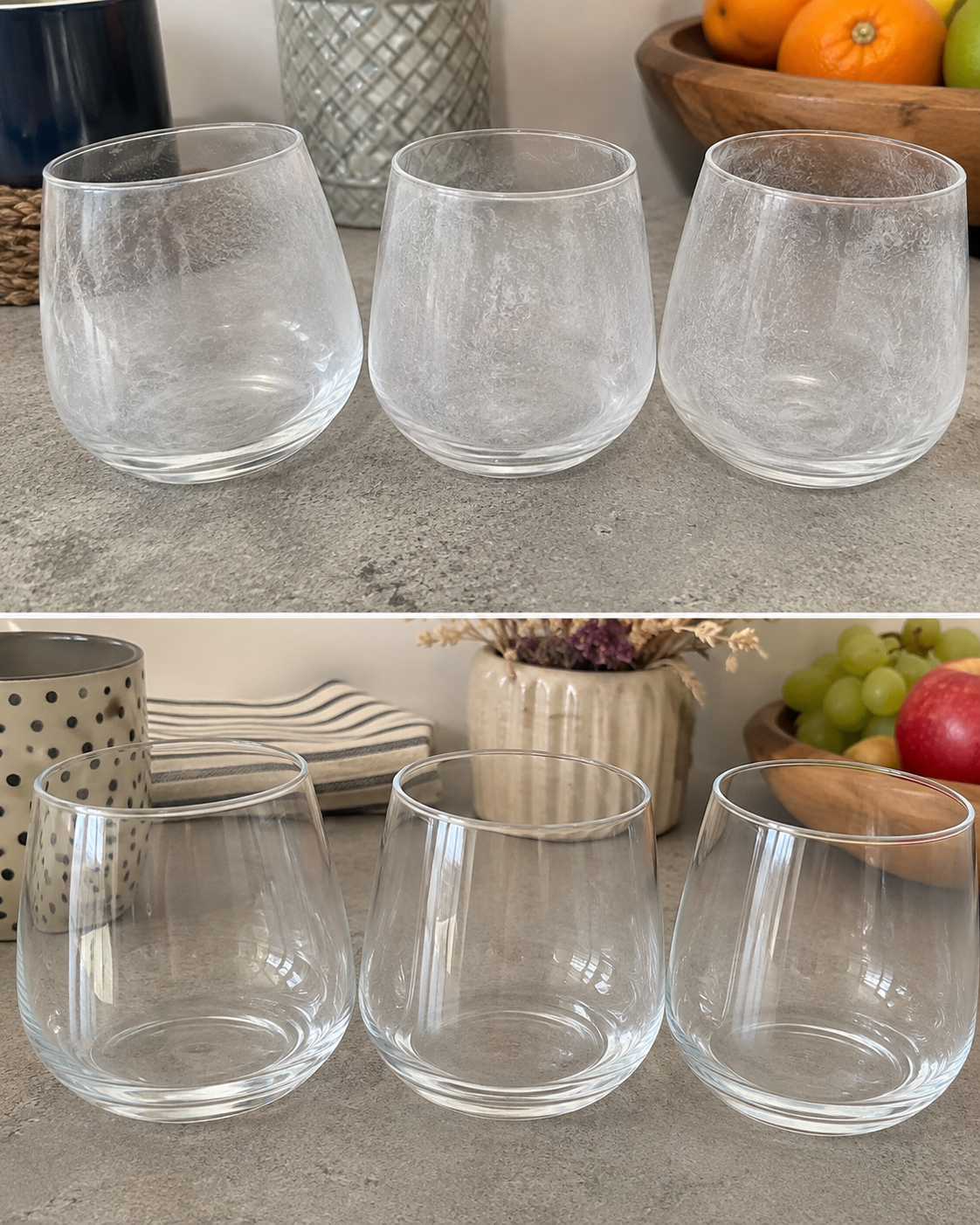 Cómo devolver el brillo original a los vasos de cristal con un sencillo truco casero