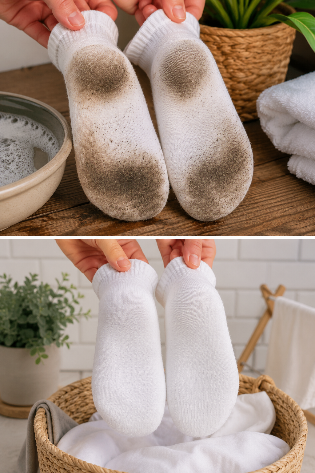 El método casero para devolver el blanco a los calcetines más sucios