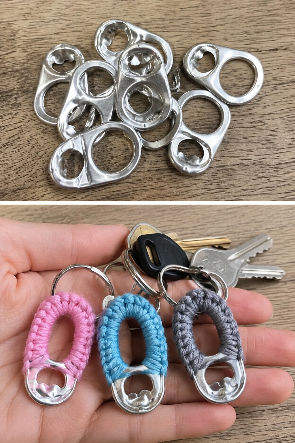 Cómo convertir las anillas de las latas en un objeto útil con un simple hilo