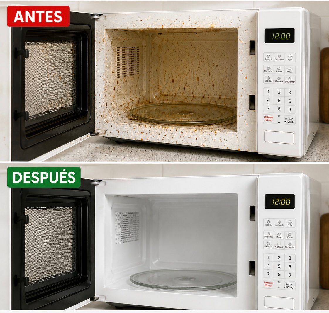 Tu Microondas Como Nuevo con Este Truco Casero Súper Fácil