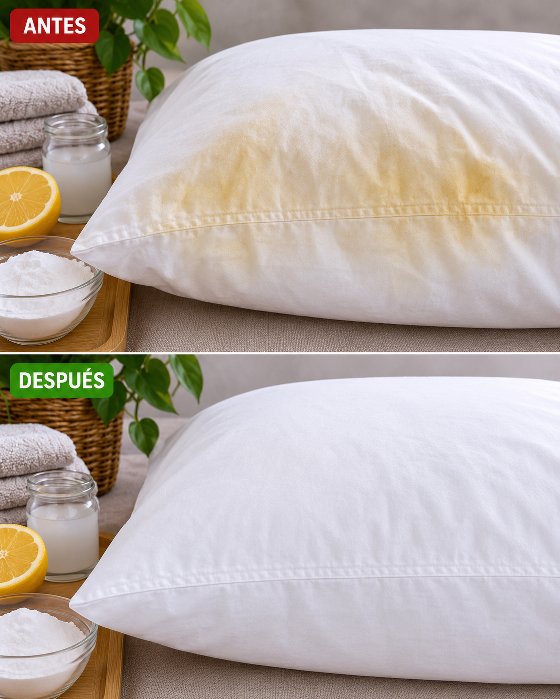 Cómo Quitar las Manchas Amarillas de las Fundas de Almohada y Dejarlas Blancas Otra Vez
