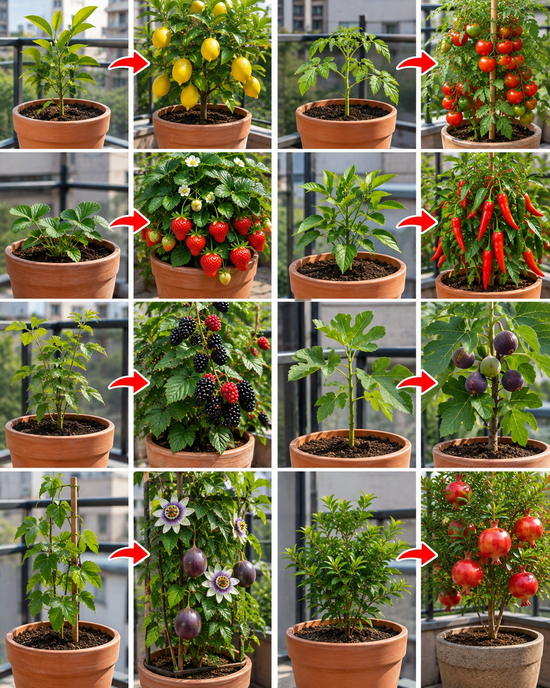 10 plantas frutales para crear un pequeño huerto en tu balcón