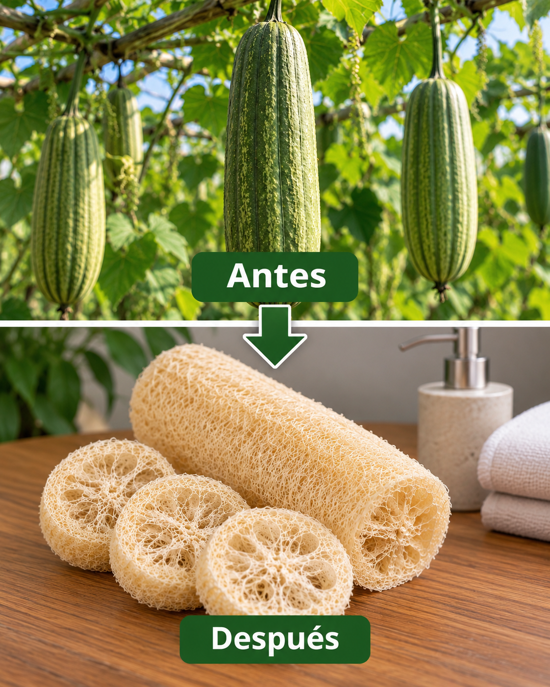 Así Puedes Transformar una Luffa Seca en una Práctica Esponja Natural