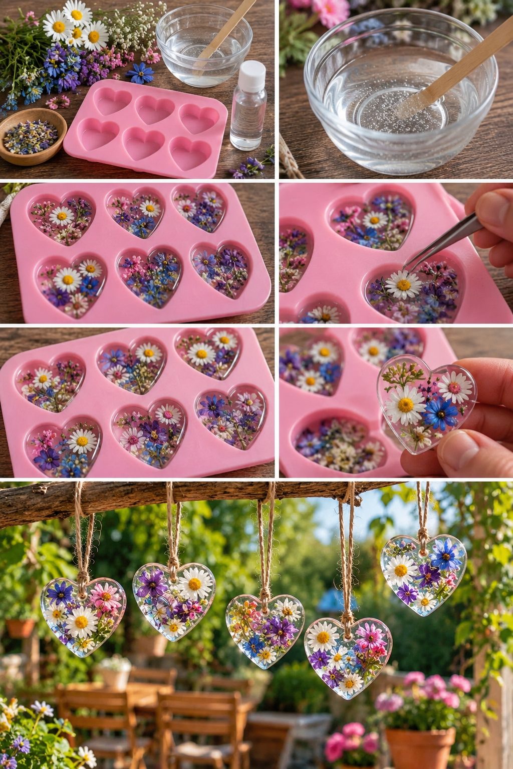 Transforma pequeñas flores en decoración para tu terraza