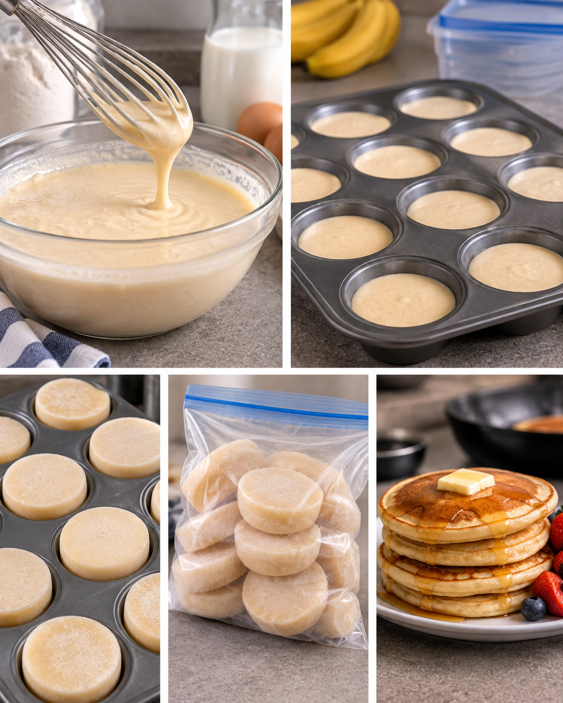 El truco del congelador para tener masa de tortitas siempre lista