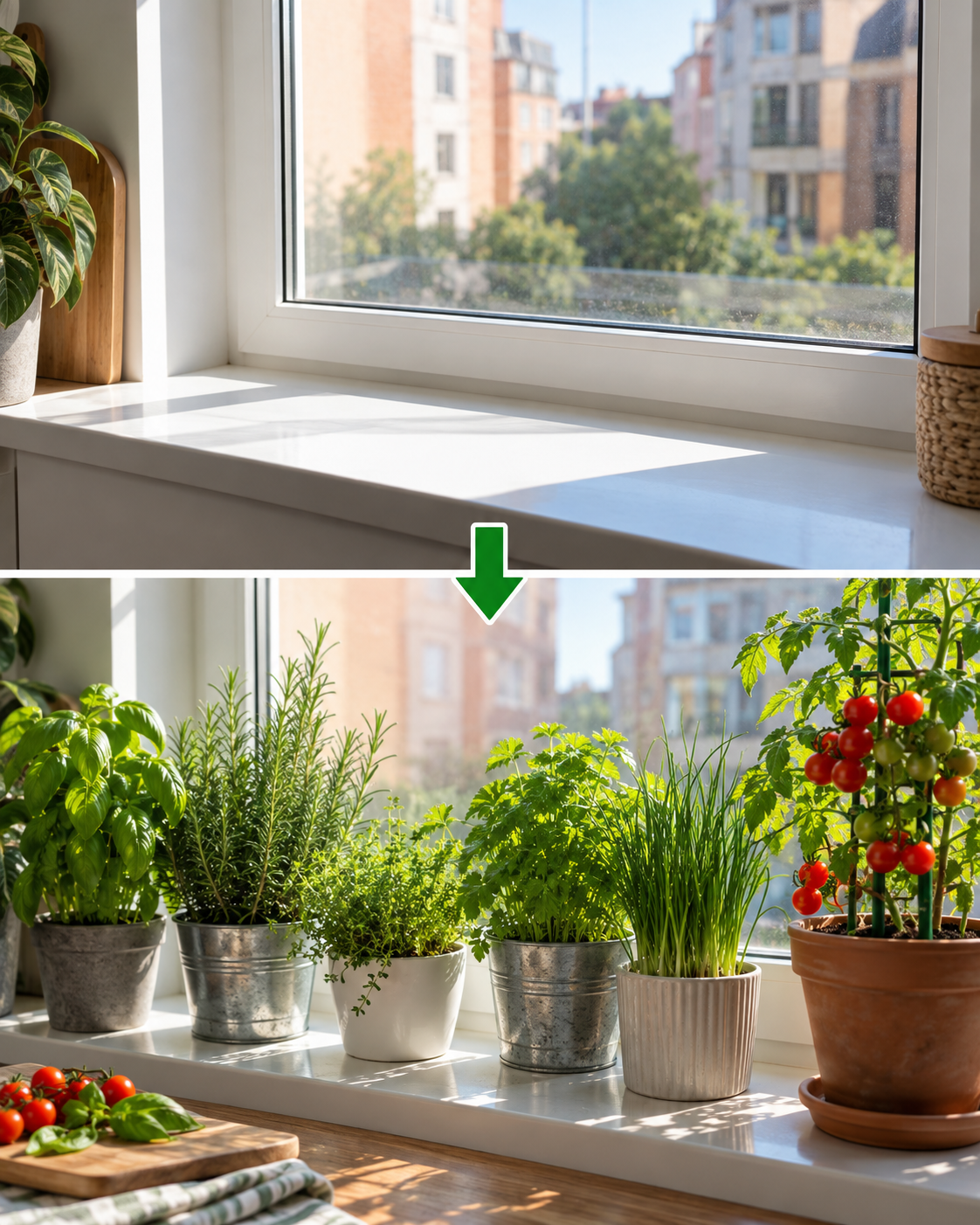De hierbas aromáticas a tomates: qué puedes cultivar junto a tu ventana