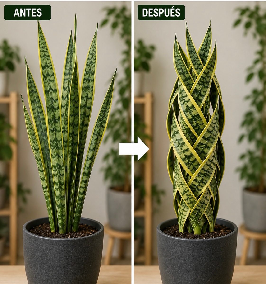 El Secreto para Transformar una Sansevieria Común en una Planta de Diseño