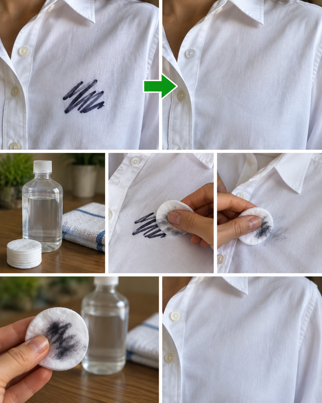 ¿Marcador permanente en la ropa? Prueba este truco con alcohol antes de lavar