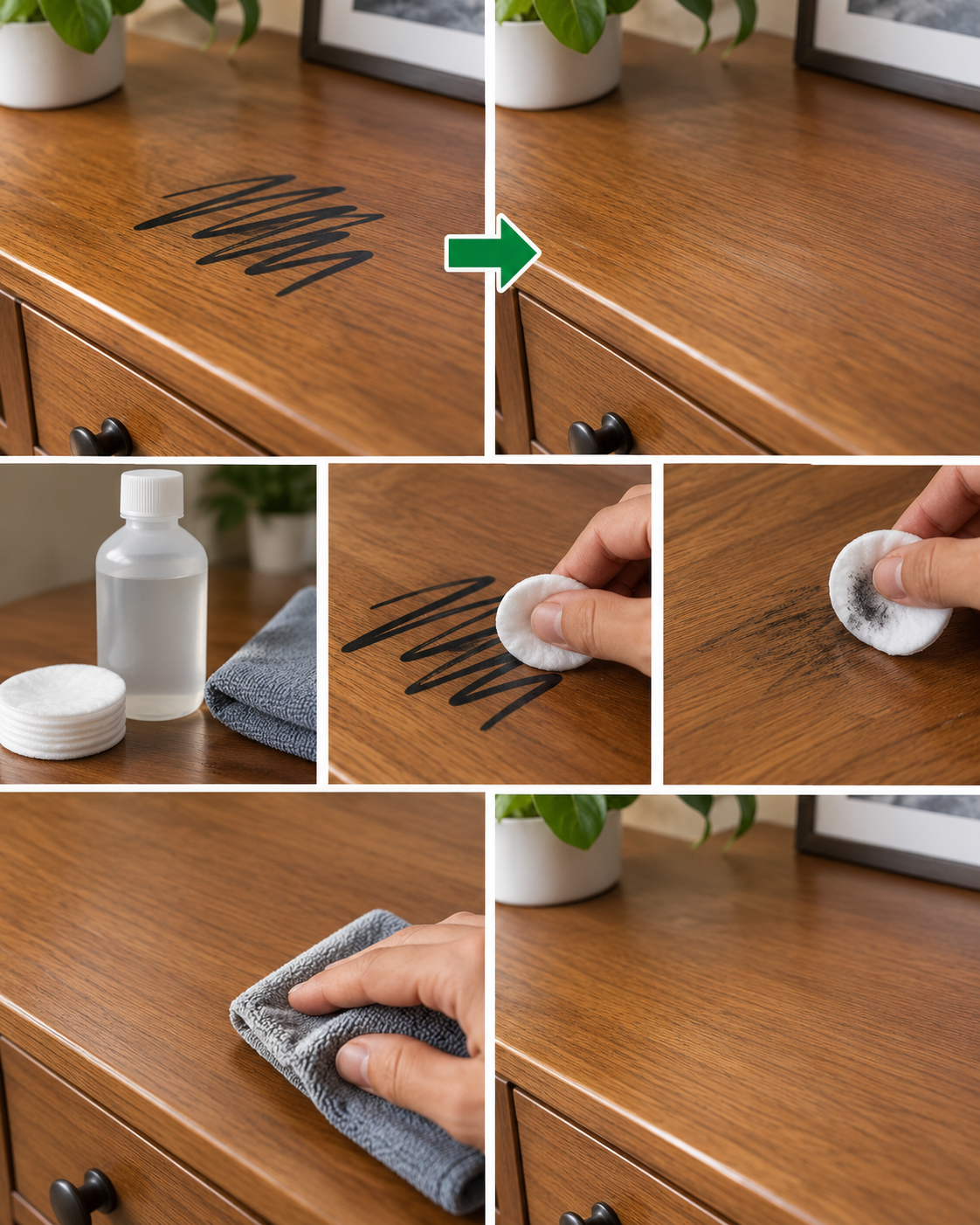 ¿Manchas de marcador en tus muebles de madera? Este método puede interesarte