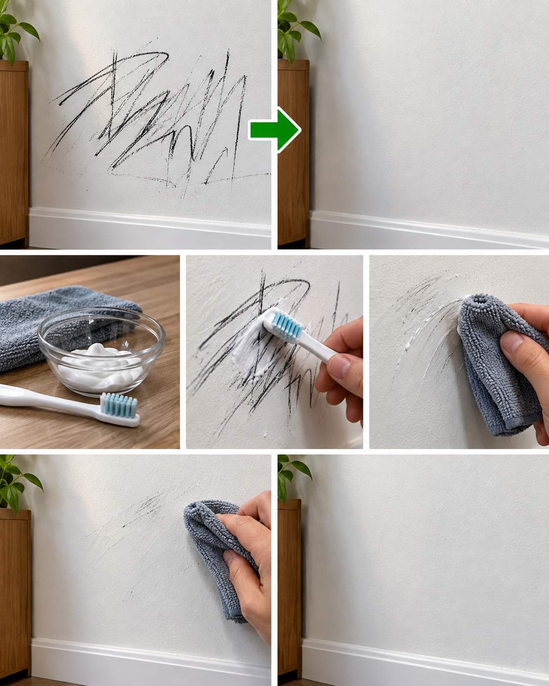 ¿Tus paredes tienen manchas de marcador? Prueba esto antes de usar productos fuertes