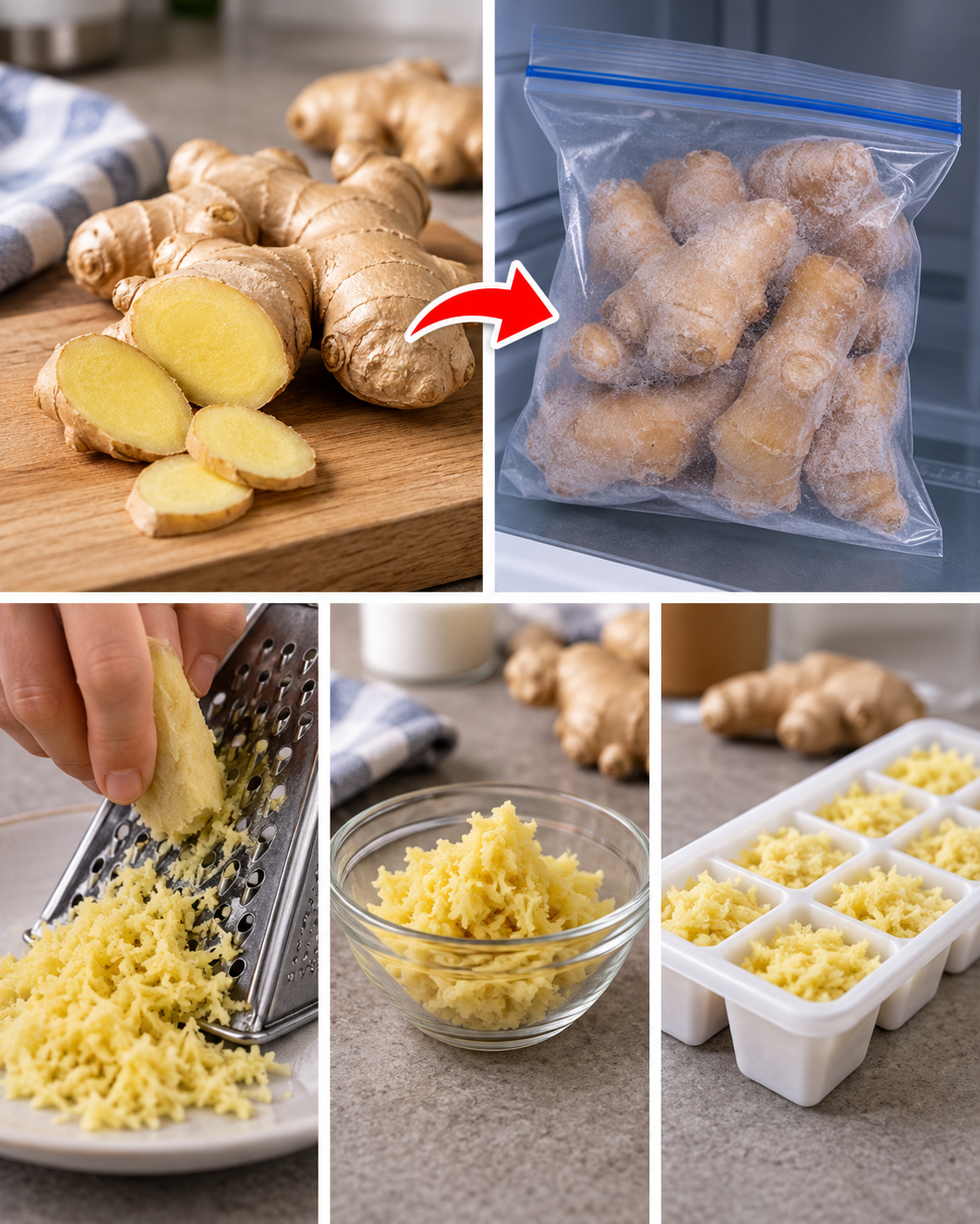 El truco casero para tener jengibre preparado para tus recetas