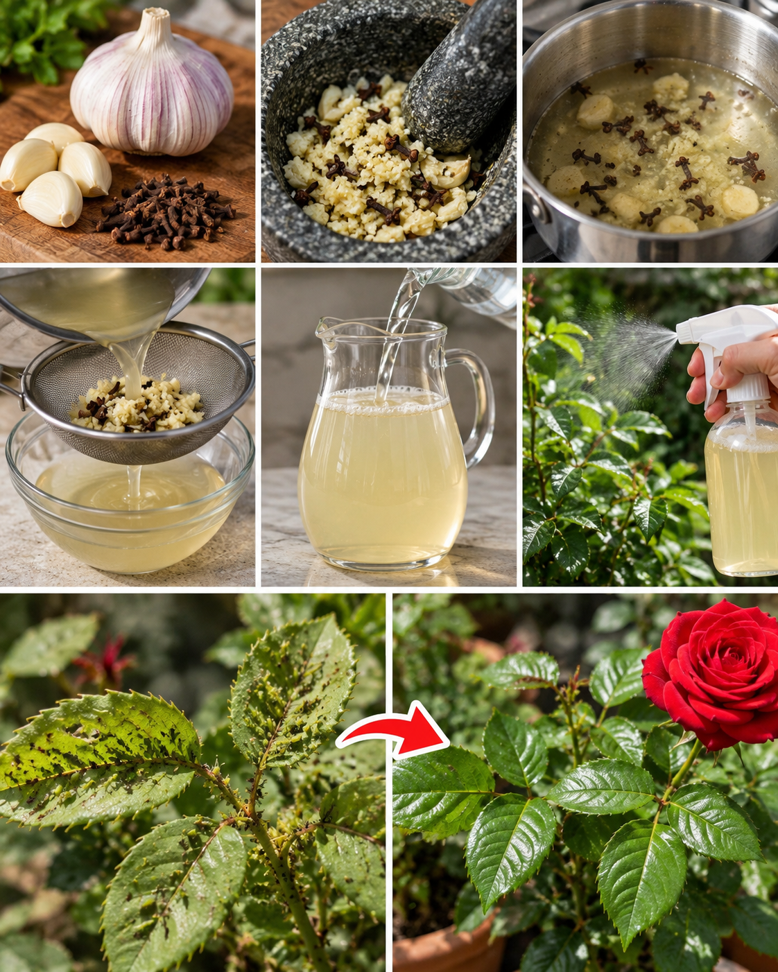 El preparado casero con ajo y clavo de olor para el cuidado del jardín