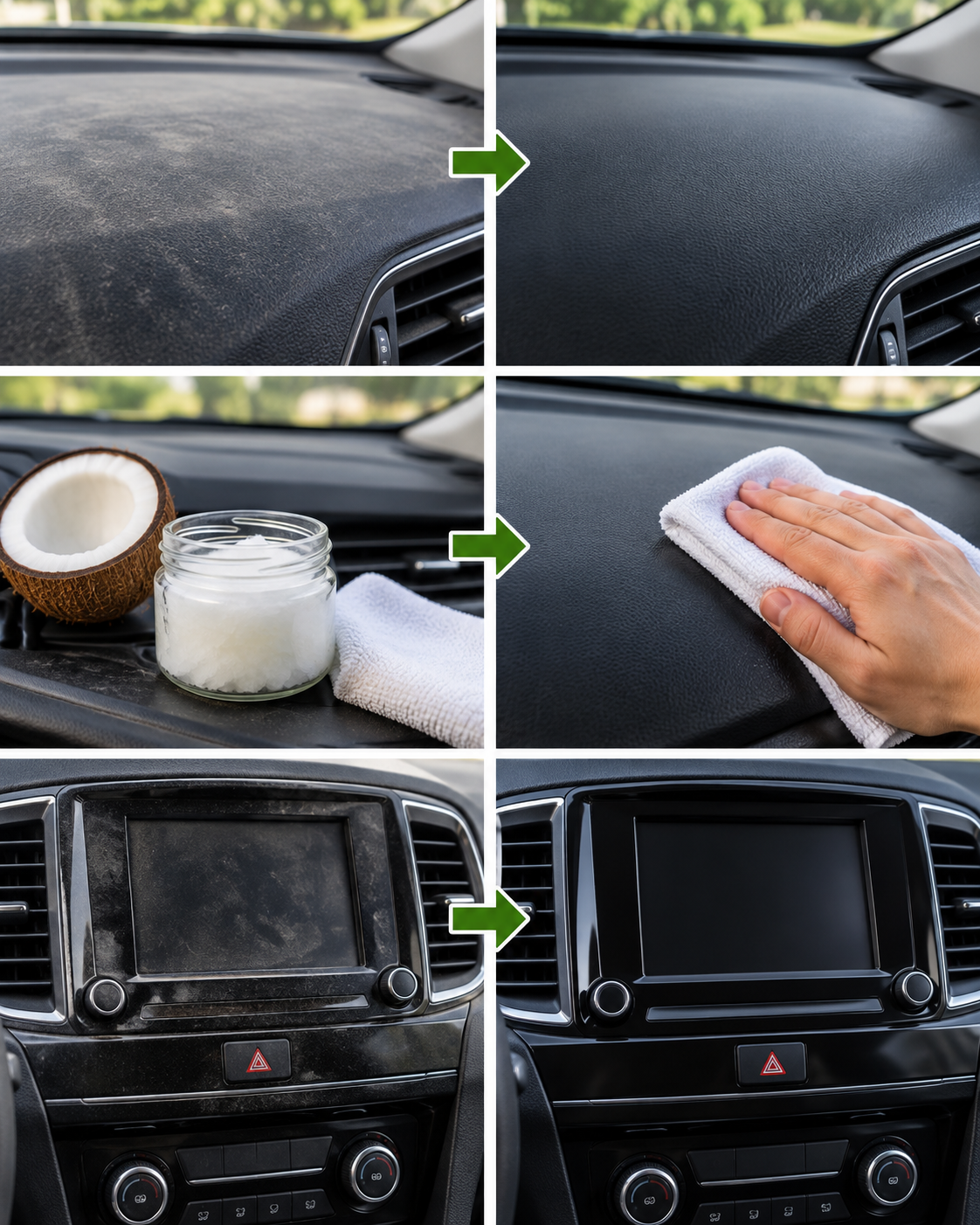 ¿Tablero apagado y sin brillo? Este método con aceite de coco puede interesarte