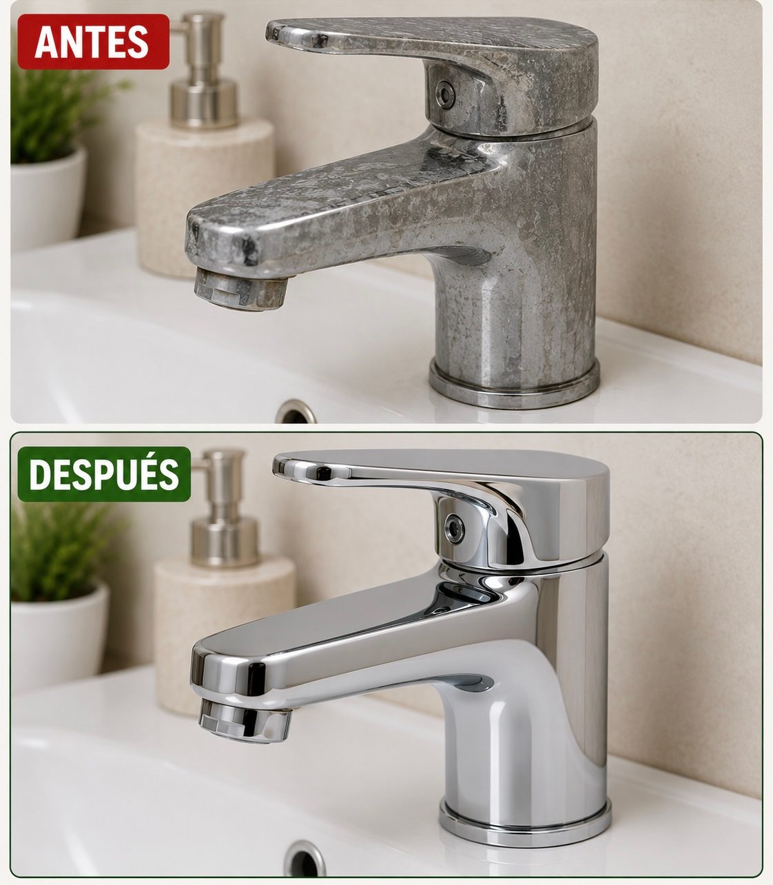 Cómo Dar Brillo a los Grifos y Eliminar las Marcas de Agua