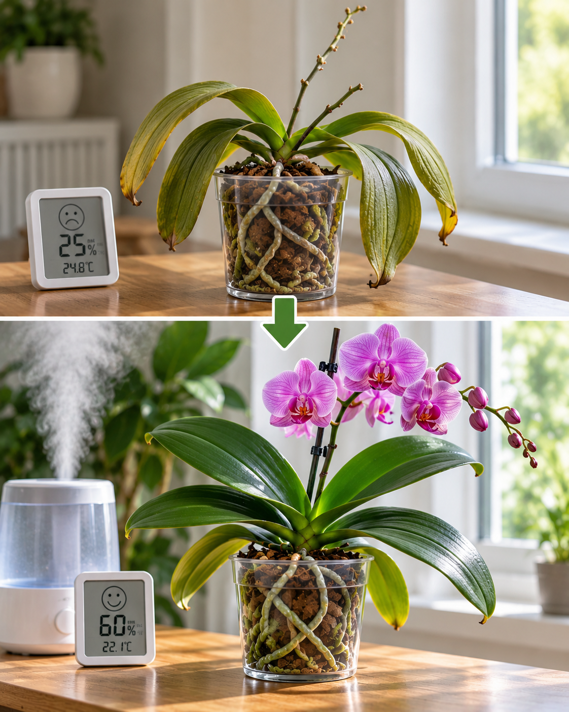 La Humedad Perfecta para Mantener Sana tu Orquídea