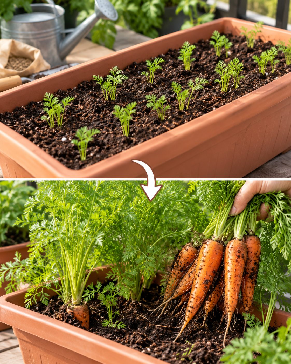 El sencillo método para sembrar zanahorias en poco espacio y cosecharlas en casa