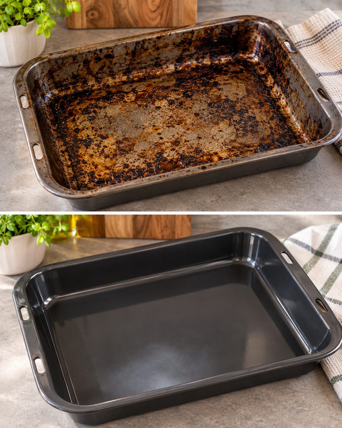 Cómo limpiar una bandeja de horno cuando la grasa parece imposible de quitar